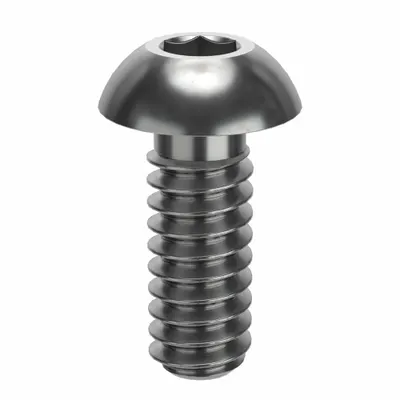 FOREVERBOLT Socket Head Cap Screw: #10-24 Thread Size, 1/2 in Lg, Button, NL-19, Stainless Steel - Button Head Socket Cap Screws