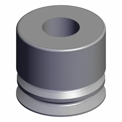SMC Bellows Pad: Bellows, w/o Adapter, 10 mm Pad Dia, Silicone, Black, 40, 9.5 mm Pad Ht - Bellows Type Automotive & Industrial Vacuum Pads