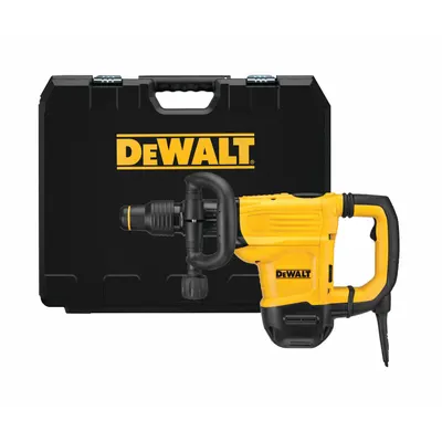 DEWALT Demolition Hammer Kit: Corded, Inline, SDS-Max, 7.7 ft-lb, 2,900 bpm, 16.2 lb Wt - Chipper-Style Corded Demolition Hammers