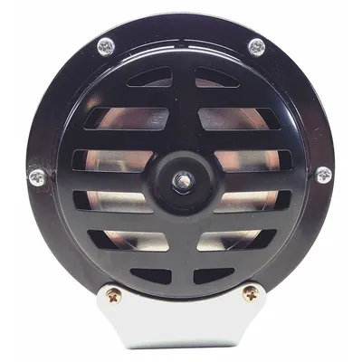 WOLO Electric Horn: 24-48V DC, High Tone, Electric, Black, Painted - Electric-Powered Horns