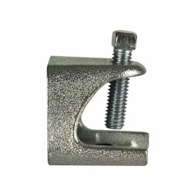 RACO Beam Clamp: Malleable Iron, 1/2"-13 Thread Size, 2.33 in Overall Lg - Beam, Wire Rod & Purlin Clamps