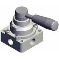 Hand Valve: VH Series, Lever Actuator, 1/4 in BSPT, Side-Ported Body, 1 MPa Op Pressure - Max (MPN VH242-02)
