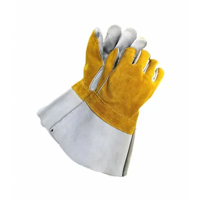 BDG Welding Gloves: Straight Thumb, Gauntlet Cuff, Premium, Cowhide, Gander - MIG Welding Gloves with Cowhide Leather Palm
