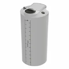 Vertical single-wall tank for bulk liquid storage. Constructed from LLDPE with 1/4 in wall thickness. 175-gallon capacity with closed top. Suitable for water, mild chemicals, and non-potable liquids in industrial or agricultural settings.