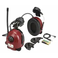 3M PELTOR Headset: Hard Hat-Mounted Earmuff, 25 dB NRR, 3.5mm Stereo, Listen, Red, Foam, Alert (MPN M2RX7P3E2-01)