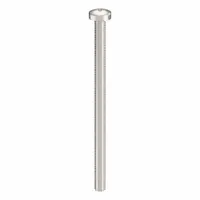 Machine Screw: M3x0.50 Thread Size, 50 mm Lg, 18-8, Stainless Steel, Plain, Pan, Phillips, 50 PK (MPN ZSCRW-246)