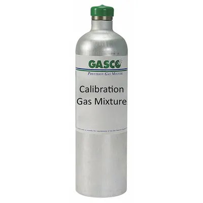 GASCO Calibration Gas: Hydrogen Sulfide 6 ppm in Methane - Calibration Gases for Portable Gas Detectors