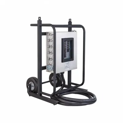 SOUTHWIRE Power Distribution Cart: Three Phase, 120/208V AC, 100 A Inlet Current Rating - Power Distribution Carts