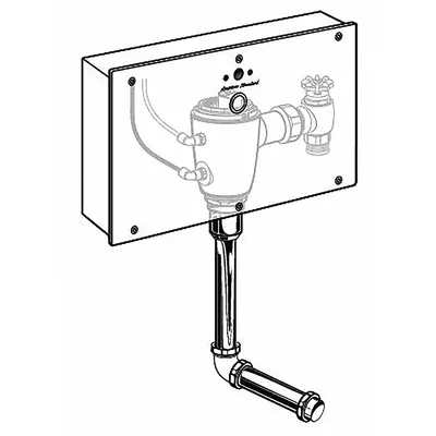 AMERICAN STANDARD Automatic Flush Valve: Selectronic, 0.125 gpf Gallons per Flush - Urinal Automatic Flush Valves
