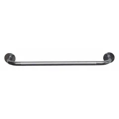 This straight grab bar is constructed from chrome-plated steel with a 1-inch diameter and 24-inch length, supporting up to 250 lb. Designed for wall mounting in bathrooms, showers, or near toilets to assist with balance and fall prevention.