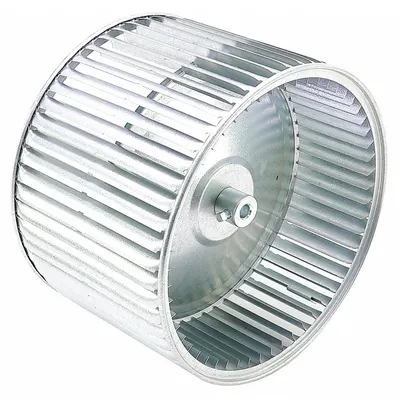 YORK Blower Wheel: 11 in Dia, 8 in W, CW Closed End, Steel Wheel, 1 Inlets, 1/2 in Bore - Dual-Inlet Forward-Curved Blower Wheels