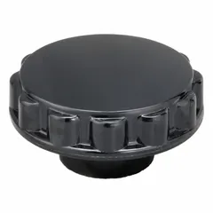Fluted knob made of thermoset material with a threaded hole. Features a 2.5 in diameter, 3/8"-16 thread, and 20 mm thread length. Used for manual adjustment and clamping on industrial machinery, control panels, and equipment.