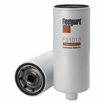 FLEETGUARD Fuel Filter: Spin-On, 11 15/16 in Overall Lg, 4 3/4 in Outside Dia - Spin-On Fuel/Water Separators