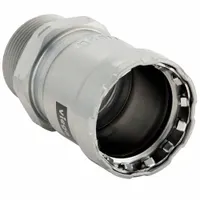VIEGA MEGAPRESS Crimp Adapter Fitting: 1 1/2 in Pipe x 1 1/2 in Pipe Size, Press-fit x MNPT, Steel (MPN 25120)