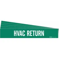 Pipe Marker: HVAC Return, Green, White, Fits 2 1/2 to 7 7/8 in Pipe O.D., 1 Pipe Markers, 5 PK (MPN 7379-1-PK)