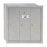 Mailbox: 4B+, 3 Doors, Vertical, 19 in H x 18 3/4 in W x 7 1/2 in D, Surface Mounting, Lockable (MPN 3503ARU)