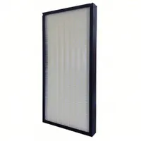 Minipleat Air Filter: 16 in x 20 in x 2 in, Synthetic, Plastic, No Header, MERV 15