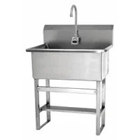SANI-LAV Scrub Sink: 45 1/2 in Overall Ht, 22 in Bowl Lg, 10 1/2 in Bowl Dp, 0.5 gpm Flow Rate (MPN 531FA-0.5)
