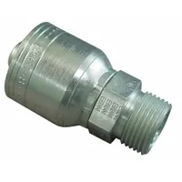 AEROQUIP Hydraulic Crimp Fitting: Steel x Steel, Straight, -8 For Hose Dash Size, Male x Genderless (MPN 4SA8MR8)