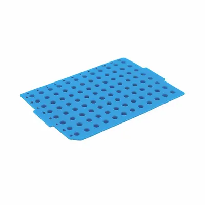 MTC BIO Sealing Mat: Round, 96 Wells, Blue, Silicone, 5.51 mm Well Opening Size - Sealing Mats