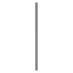 This pilaster is a structural component for commercial bathroom partitions, providing support and privacy in restroom stalls. It features a honeycomb inner core and a smooth semi-gloss charcoal finish. Dimensions: 82 inches high, 3 inches wide, 1 1/4 inches thick.