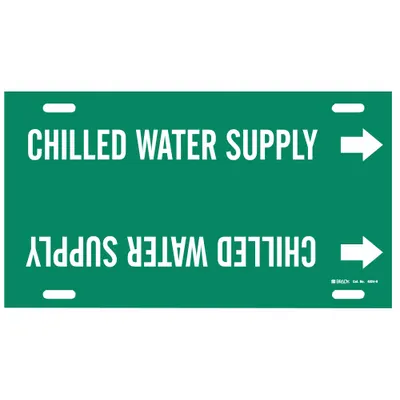 BRADY Chilled Water Supply Snap-On Pipe Marker - Chilled Water Supply Snap-On Pipe Markers
