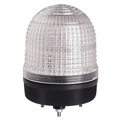 DAYTON Warning Light: Clear, LED, 90 to 240V, 3 3/8 in Overall Dia - Wired Multimode Lights