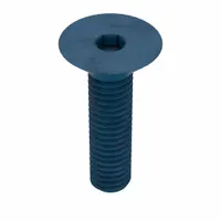 Socket Flat Head Screw: M6x1.00 Thread Size, 25 mm Lg, Flat, Blue Phosphate, Alloy Steel, 25 PK (MPN UST187467)