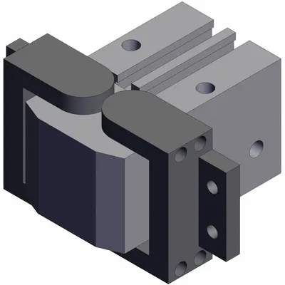 SMC Angular Air Gripper: 22 psi to 101 psi, 101 psi Max Op Pressure, 22 psi Min Op Pressure - Two-Finger Angular Grippers