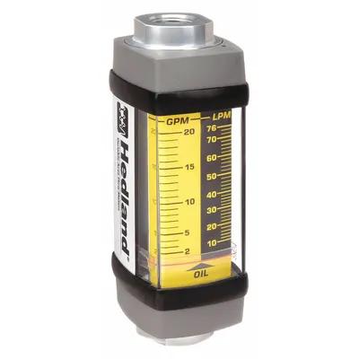 HEDLAND Mechanical Flowmeter: Petroleum Fluid Meter, Scale, Variable Area, Inline - Inline Flowmeters for Oils