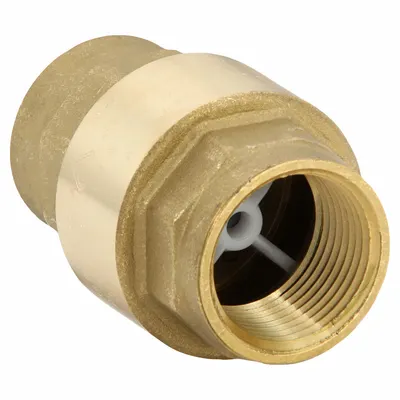 BONOMI VALVE: Swing, Inline Valve Body, 1 in Pipe Size, FNPT x FNPT, Brass - Lead-Free Brass Inline Disc Check Valves