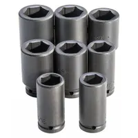PROTO Impact Socket Set: 3/4 in Drive Size, Small Set (0-50 pieces) Set Size, 8 Pieces, (8) 6-Point (MPN J73102)