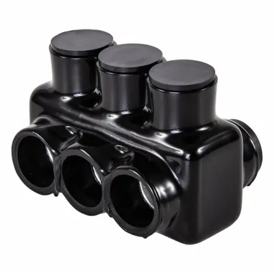 POLARIS Multitap Connector: 3 Port, Double-Sided Entry, 4 AWG – 500 kcmil Wire Size - Dry-Location Double-Sided Entry Multitap Connectors