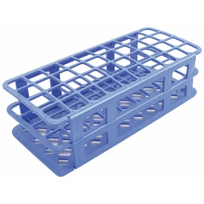 HEATHROW SCIENTIFIC Tube Rack: Polypropylene, Blue, (40) Wells, 40 Compartments - Lab Storage Racks