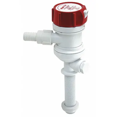 RULE Livewell Pump: 500 gph Max Flow, Through-Hull Straight Pickup Tube - Bait & Live Well Pumps