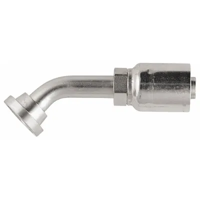 PARKER 45° Crimp Hydraulic Hose Fitting - Crimp Hydraulic Hose Fittings with Flange Connection