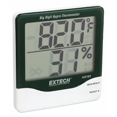EXTECH Digital Hygrometer: 10%to 99% Humidity Range, Temp - Desk & Wall Mount Meters with Cabled Sensors