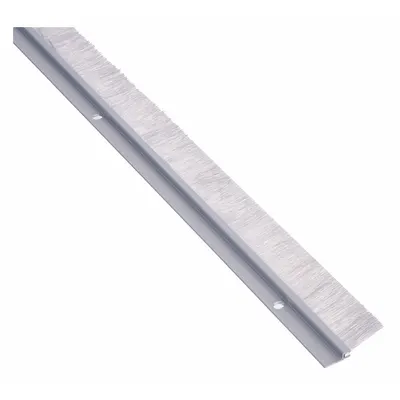NATIONAL GUARD Door Weatherstripping: Brush Insert, 8 ft Lg, 1 3/8 in Wd - Metal Leaf Weatherstripping