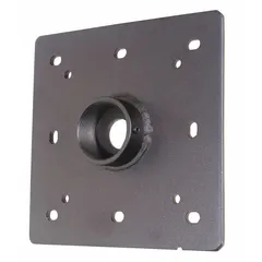 Fixed television mount for ceiling installation. Constructed from steel with a powder-coated black finish. Supports displays up to 380 lb. Suitable for overhead mounting in commercial or industrial settings.