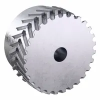 CONTINENTAL Gearbelt Pulley: Plain, 8 mm Pitch, For 25 mm Belt Wd, 28 Teeth, 1/2 in Bore Dia (MPN M-28S-MPB ALUMINUM)
