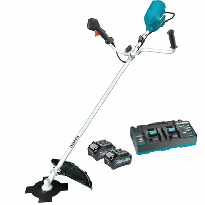 MAKITA Battery-Powered Brush Cutter: Battery Platform: 40V MAX, 10 in Cutting Wd - Battery-Powered Brush Cutters