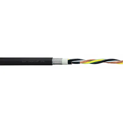 CHAINFLEX Motor Cable: 8 AWG, 4 Conductors, Order by the Foot, TPR Jacket - Continuous Flexing Power Cables for VFDs
