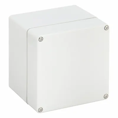 WIEGMANN Enclosure: Polycarbonate, 4 in x 4 in x 4 in, NEMA 4X, Solid Cover - Nonmetallic Enclosures