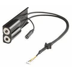 The ICOM OPC871A is a headset adapter featuring a 6.3 mm/2P socket connector. It is designed for use with Icom A120 series radios, including the IC-A120 model. This adapter enables connection of a compatible headset to the radio, commonly used in aviation communication setups.