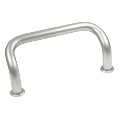 JW WINCO Pull Handle: Threaded Holes, Stainless Steel, Silver, 0.47 in - Load-Rated Offset Pull Handles
