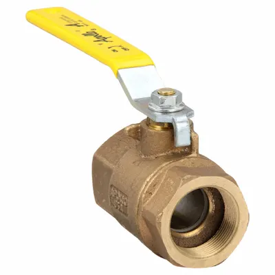 APOLLO Manual Two-Way Ball Valve: 1 1/2 in, Bronze, Straight, FNPT x FNPT, Std Port - Bronze Ball Valves with Drain