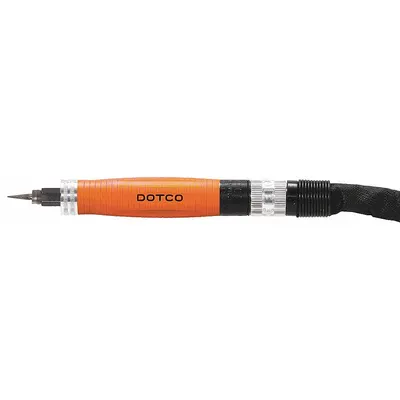 DOTCO Air Pencil Grinder: 0.1 hp, 60,000 RPM Max, Rear Exhaust Location, Shielded - 1/8 in. Collet Pencil Grinders