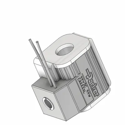 Parker CAS012L Cartridge Valve Coil, 12VDC, 18W, Dual Lead Wire - Cartridge Valve Coils
