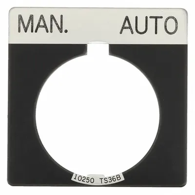 EATON Legend Plate: 30 mm Panel Mounting Size, Square - Push-Button Rings & Plates