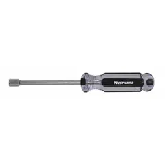 Standard nut driver with a 3/16 in SAE tip size for tightening or loosening hex nuts and bolts. Features a solid round shank and non-magnetized tip. Suitable for mechanical assembly, maintenance, and repair tasks.